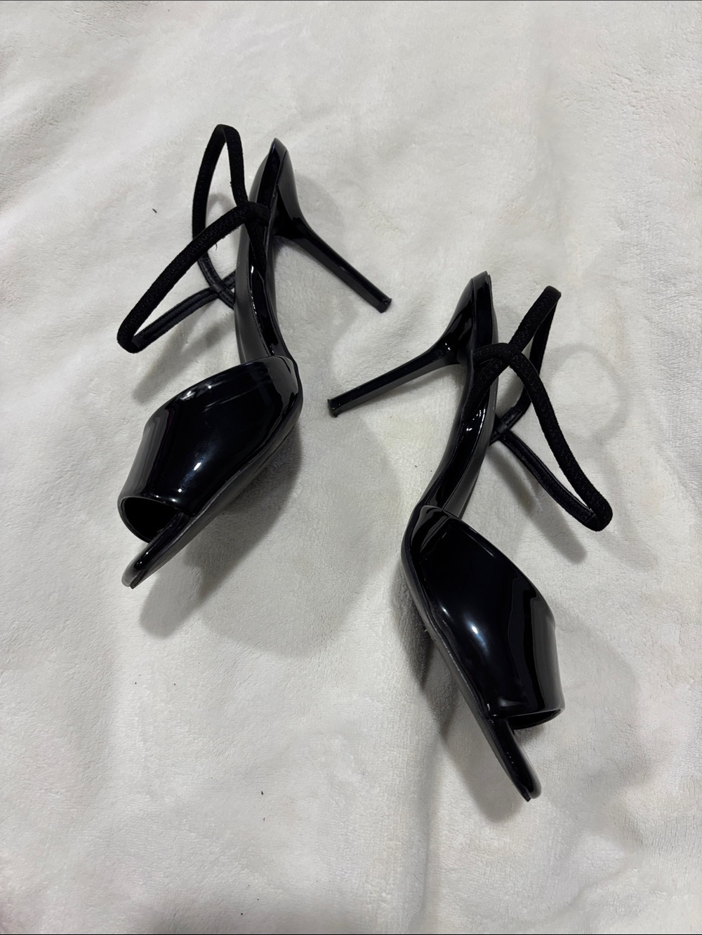Black Patent High Heel Slingback Sandals - Call it Spring Fariah - Picture 3 of 10
